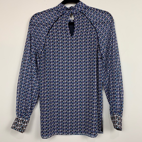 NWT Reiss Tatiana Diamond Print Blouse - Picture 4 of 5